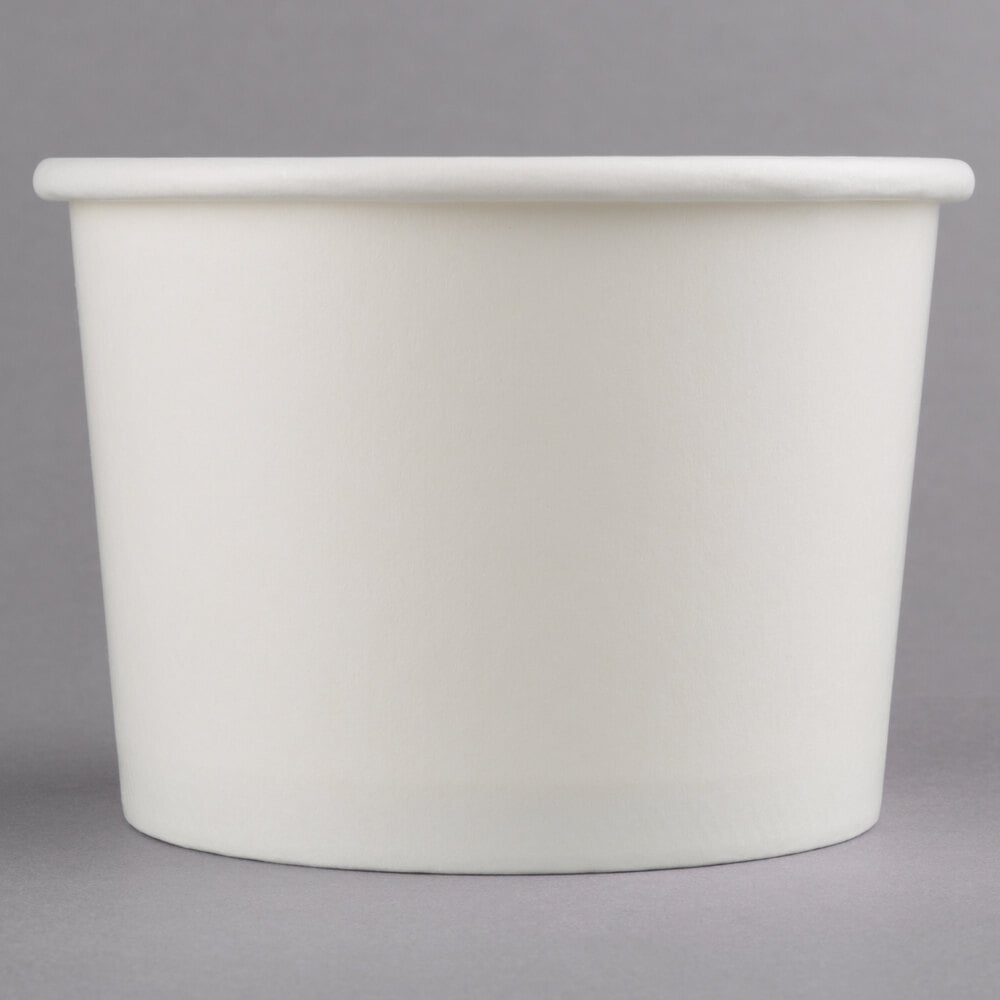 Choice 12 oz. White Double Poly-Coated Paper Soup / Hot Food Cup - 1000 ...