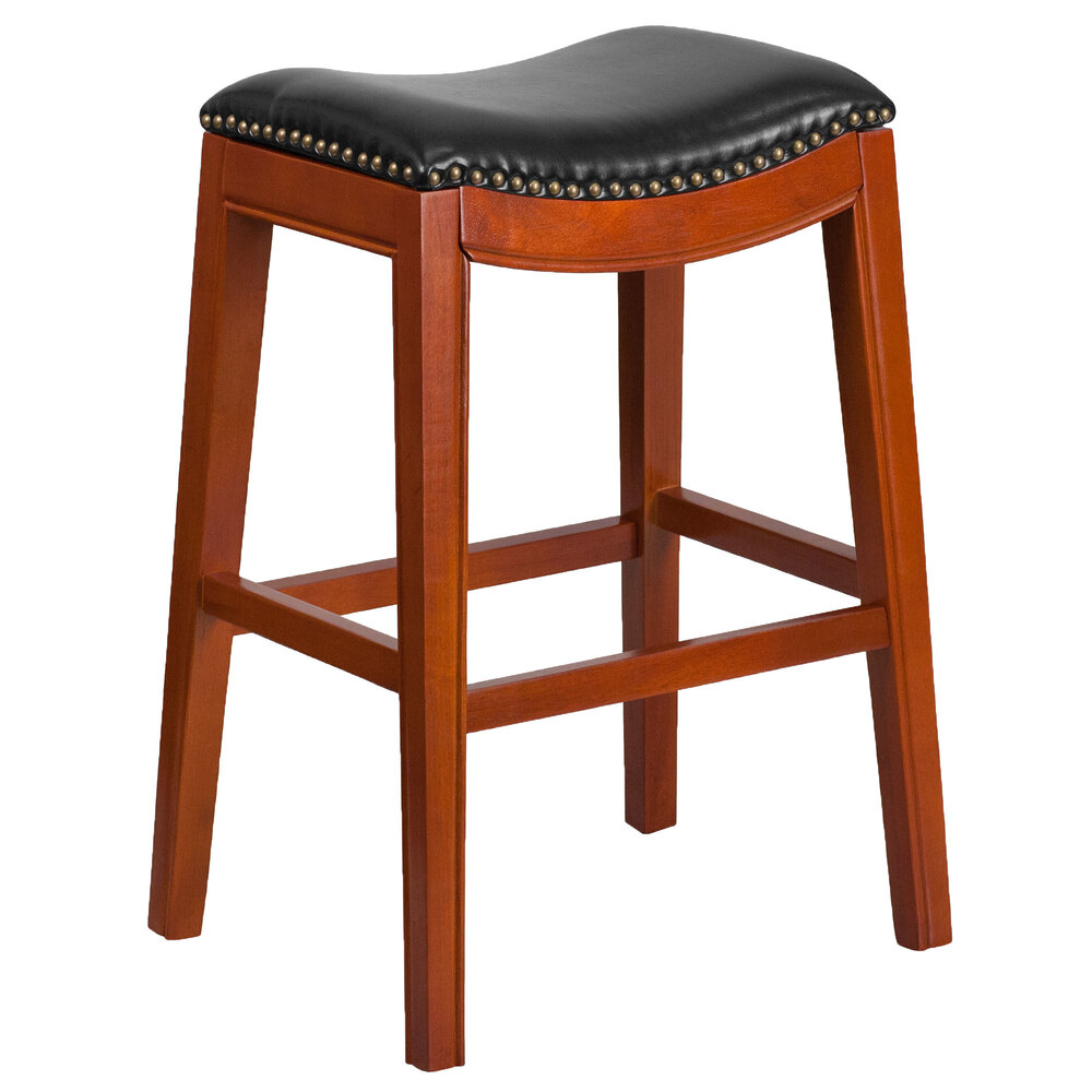 Flash Furniture TA411030LCGG Light Cherry Wood Bar Height Stool with