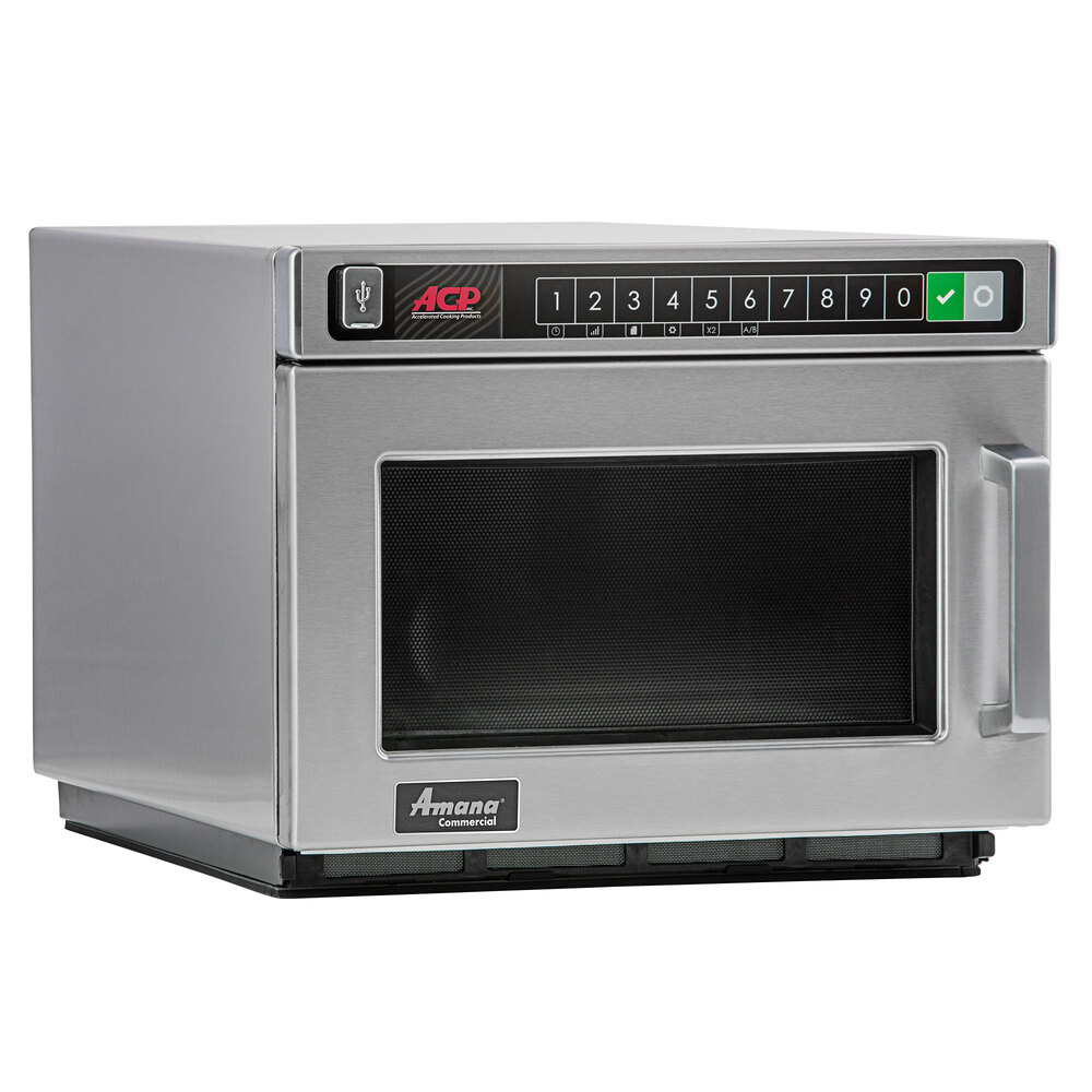 Amana HDC1815 Heavy-Duty Stainless Steel Commercial Microwave with Push