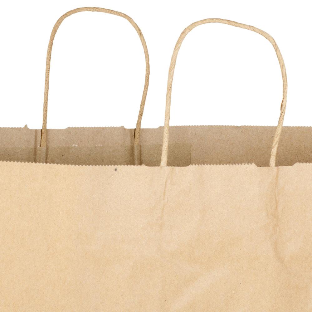 Natural Kraft Jumbo Shopping Bag with Handles 18" x 7" x 18 1/2" 200