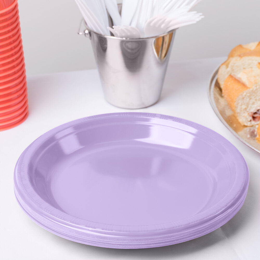 Creative Converting 28193031 10" Luscious Lavender Purple Plastic Plate