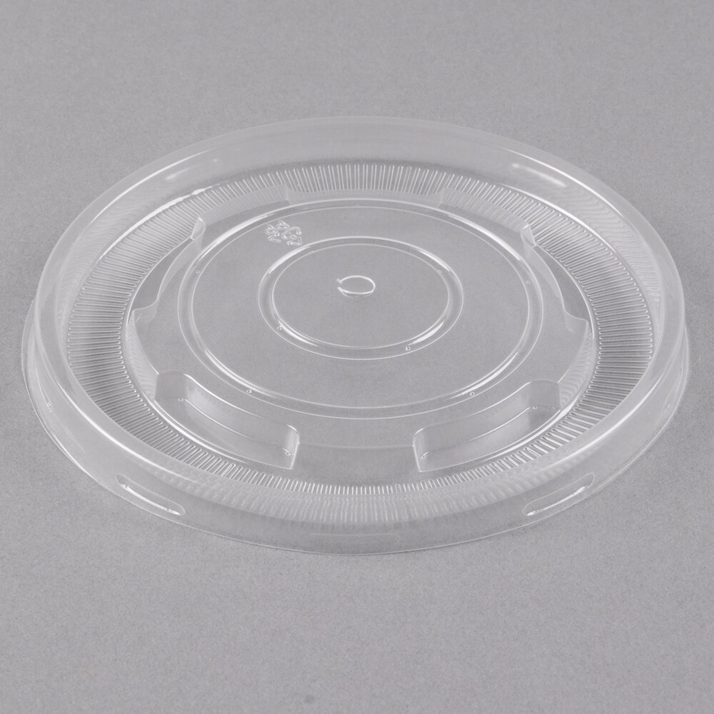 Choice 616 oz. Clear Plastic Soup / Hot & Cold Food Cup Lid 1000/Case