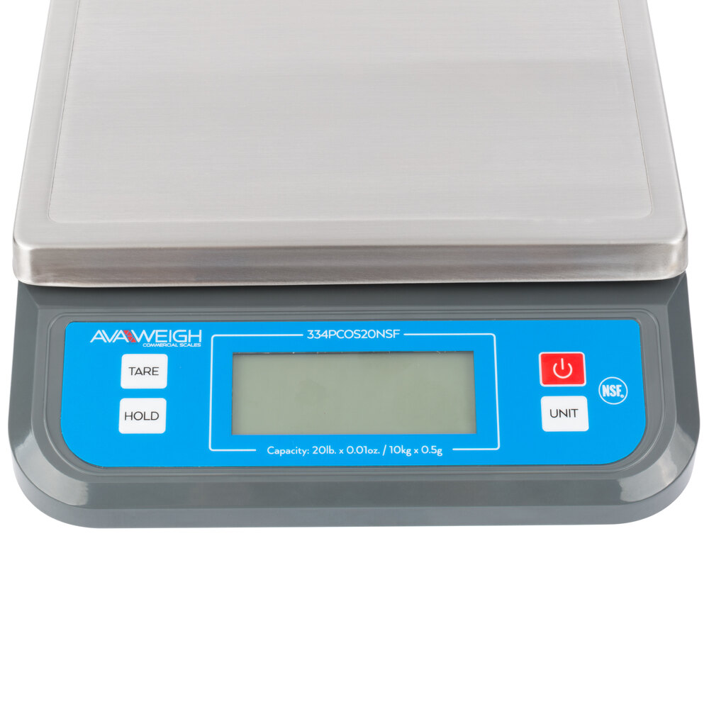 AvaWeigh PCOS20NSF 20 Ib. Digital Portion Control Scale