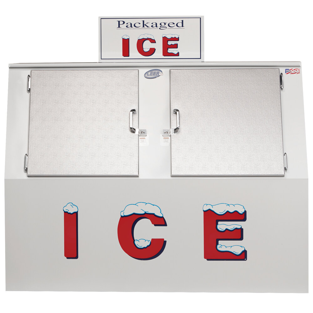 Leer single-door outdoor ice merchandiser