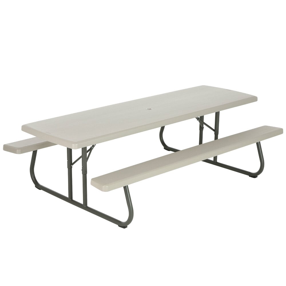 Folding Picnic Table With Attached Benches Pictures