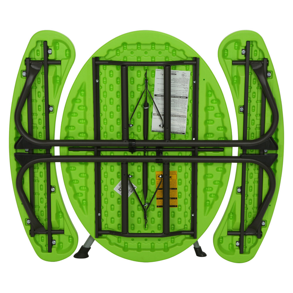 Lifetime 60132 24 13 16 X 34 Oval Lime Green Plastic Kids Folding   1429990 