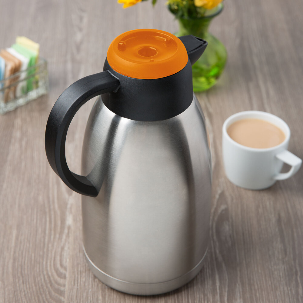 Choice 64 Oz. Insulated Thermal Coffee Carafe   Server With Regular And 