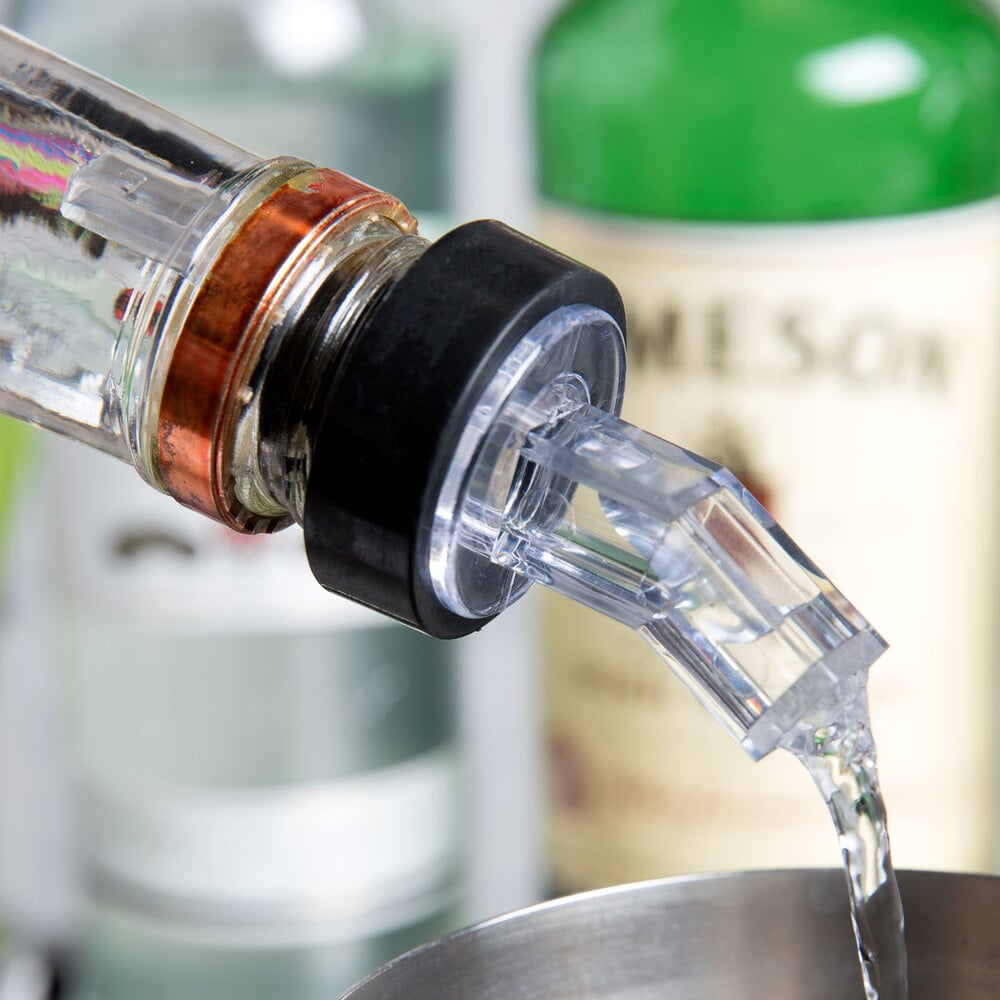 Clear Liquor Pourer with Screen 12/Pack