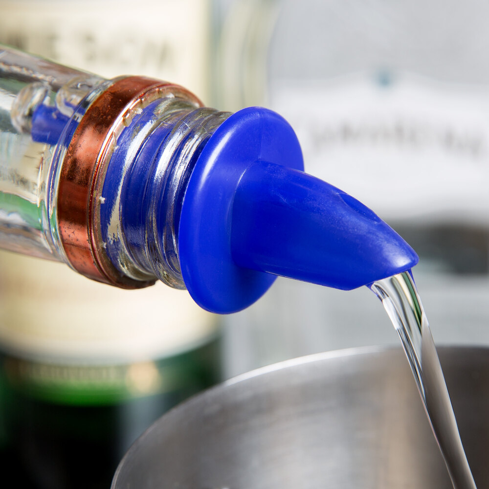 Blue Free Flow Liquor Pourer 12/Pack