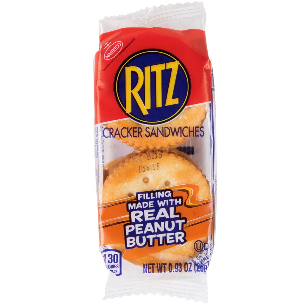 how many calories in two ritz crackers with peanut butter