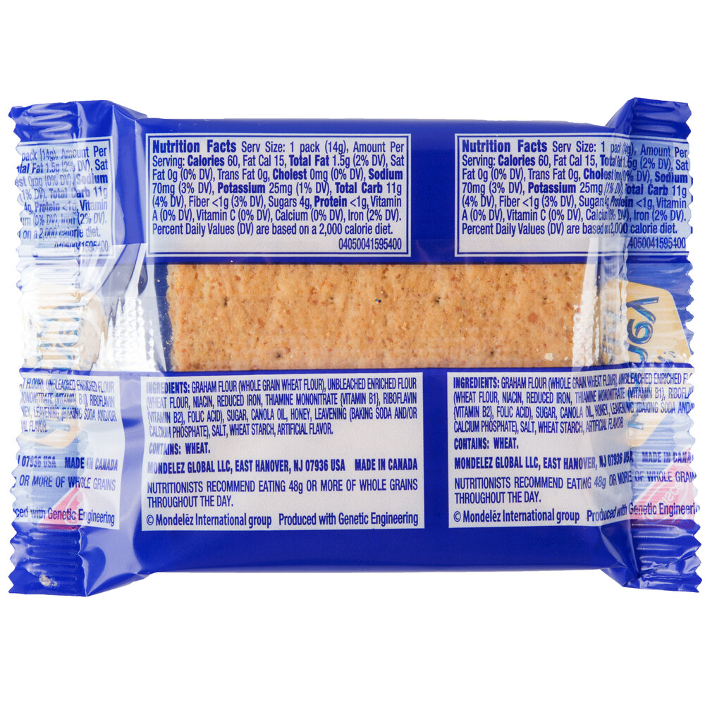 Nabisco 2 Count (.50 oz.) Honey Maid Honey Graham Crackers Snack Pack 200/Case