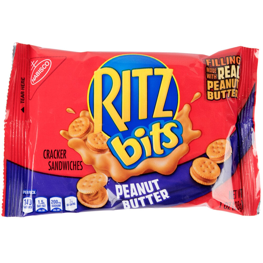 Nabisco Ritz Bits 1 oz. Peanut Butter Cracker Snack Pack - 48/Case