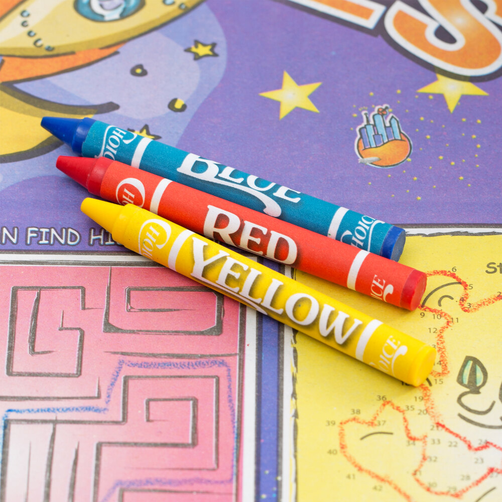 Choice 3 Pack Kids' Restaurant Crayons 1000/Case