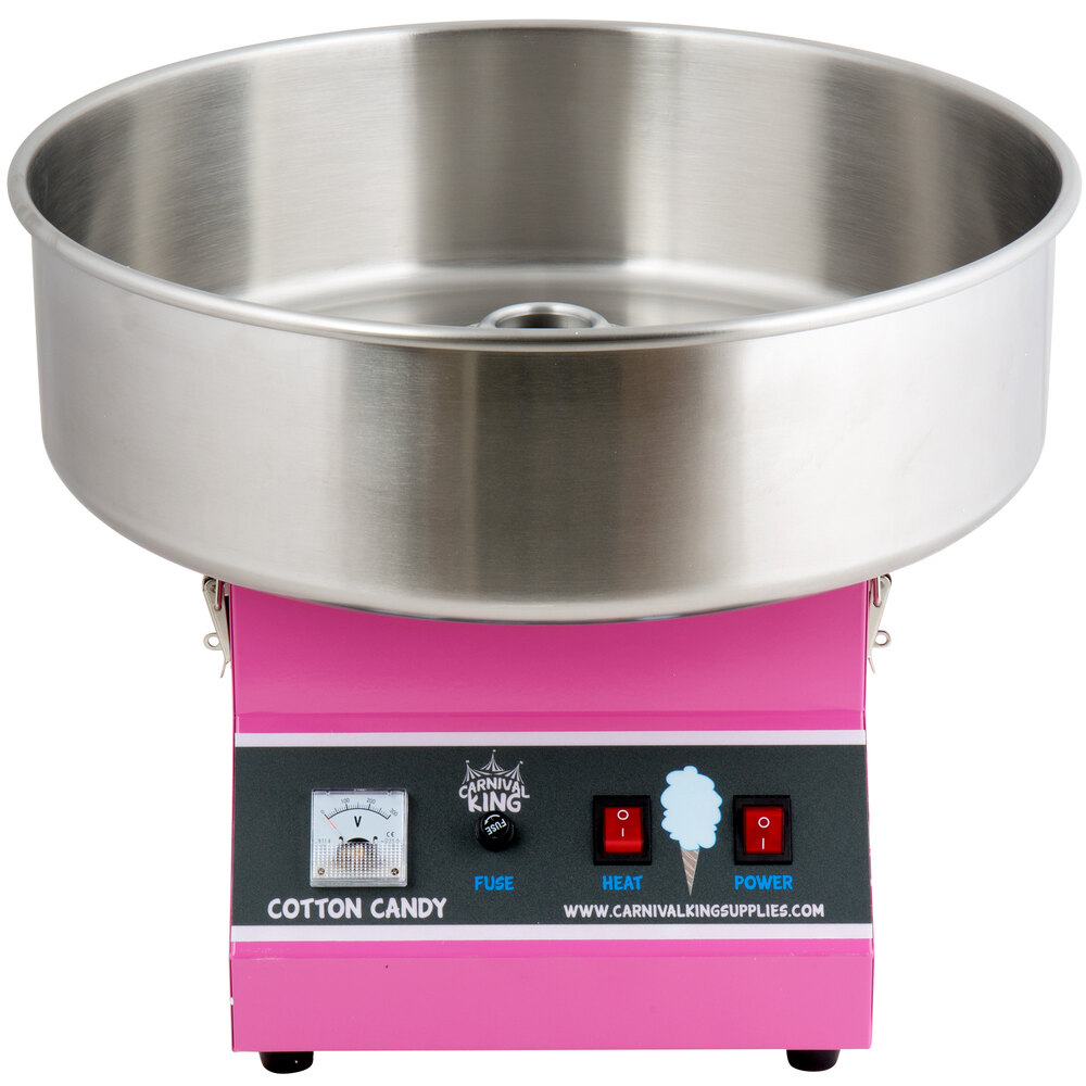 Carnival King CCM21E Cotton Candy Machine with 21" Stainless Steel Bowl 110V