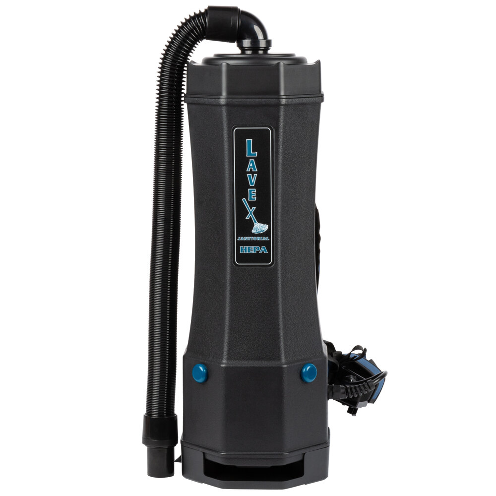 Lavex Janitorial 10 Qt. Backpack Vacuum with HEPA Filtration and 8