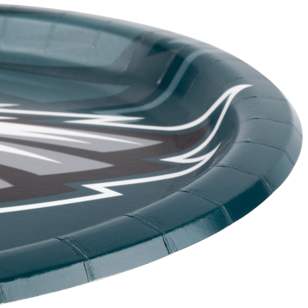 Creative Converting 429524 Philadelphia Eagles 9" Paper Dinner Plate