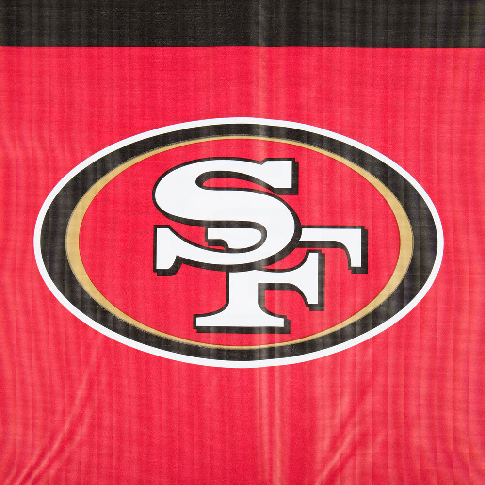 Creative Converting 729527 San Francisco 49ers 54" x 102" Plastic Table Cover 12/Case