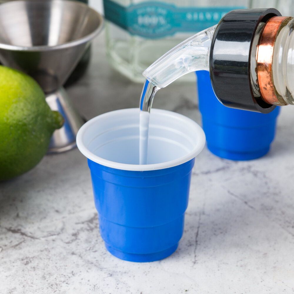 Choice 2 Oz Blue Plastic Shot Cup 1000case