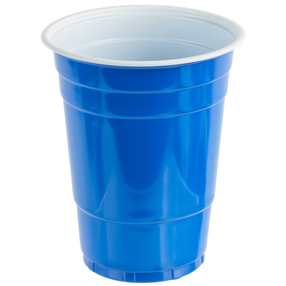 Choice 16 oz. Blue Plastic Cup - 50/Pack