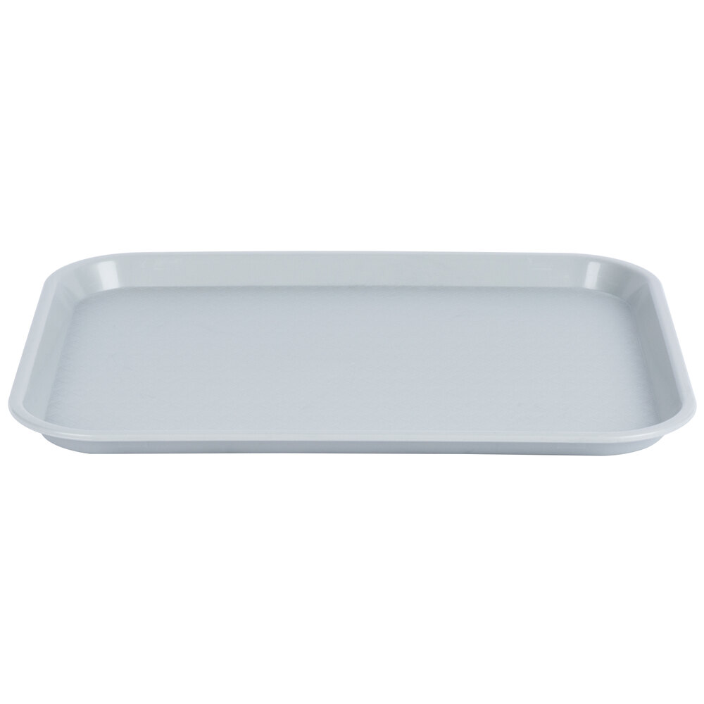 Choice 14" x 18" Gray Plastic Fast Food Tray