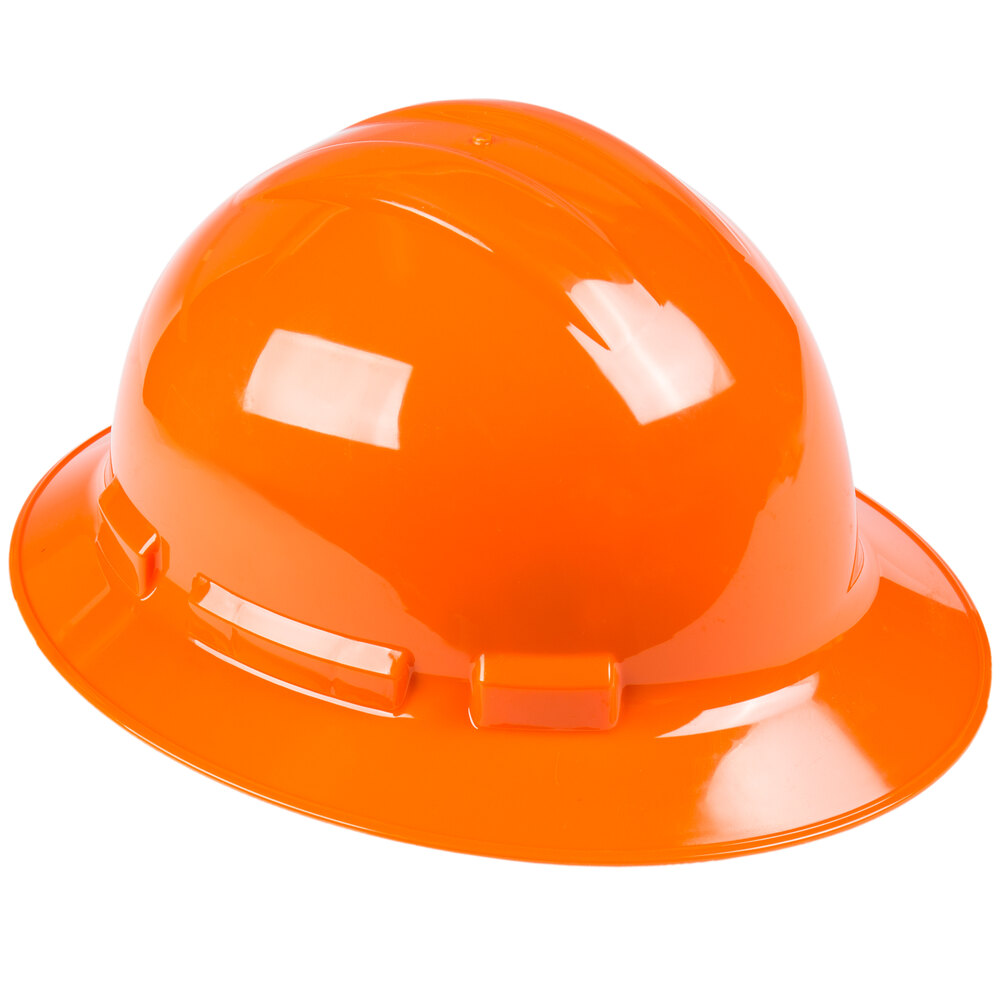 Duo Safety Orange FullBrim Style Hard Hat with 4Point Ratchet Suspension