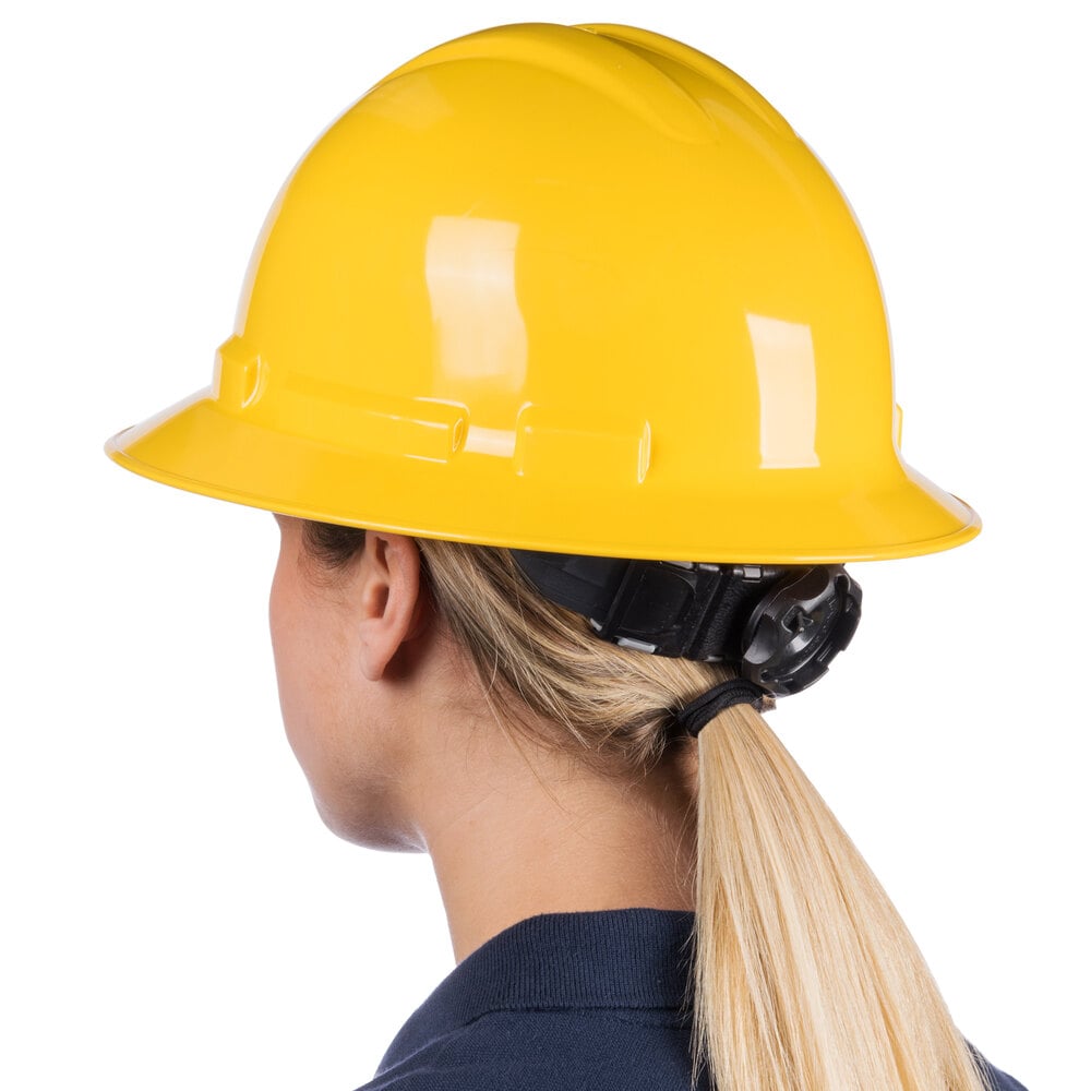 Duo Safety Yellow Full-Brim Style Hard Hat with 6-Point Ratchet Suspension