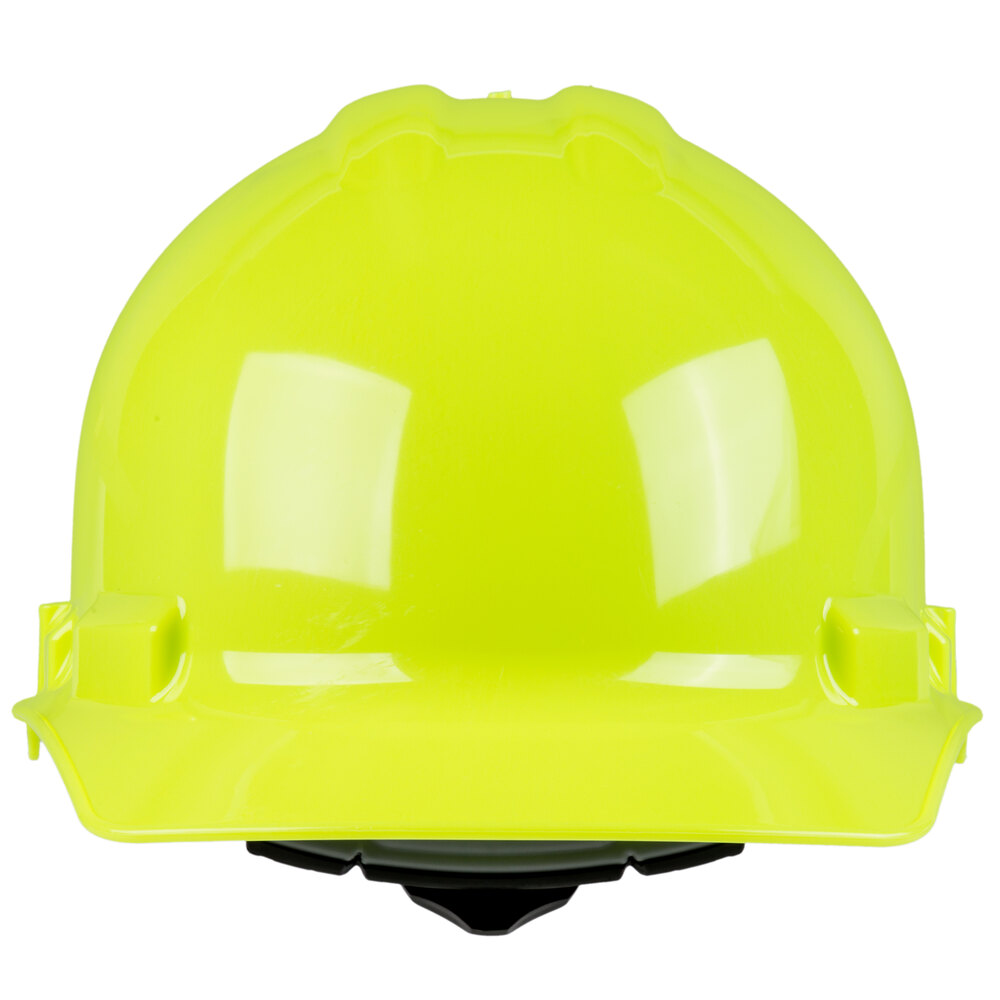 Duo Safety HiVis Green Cap Style Hard Hat with 4Point Ratchet Suspension