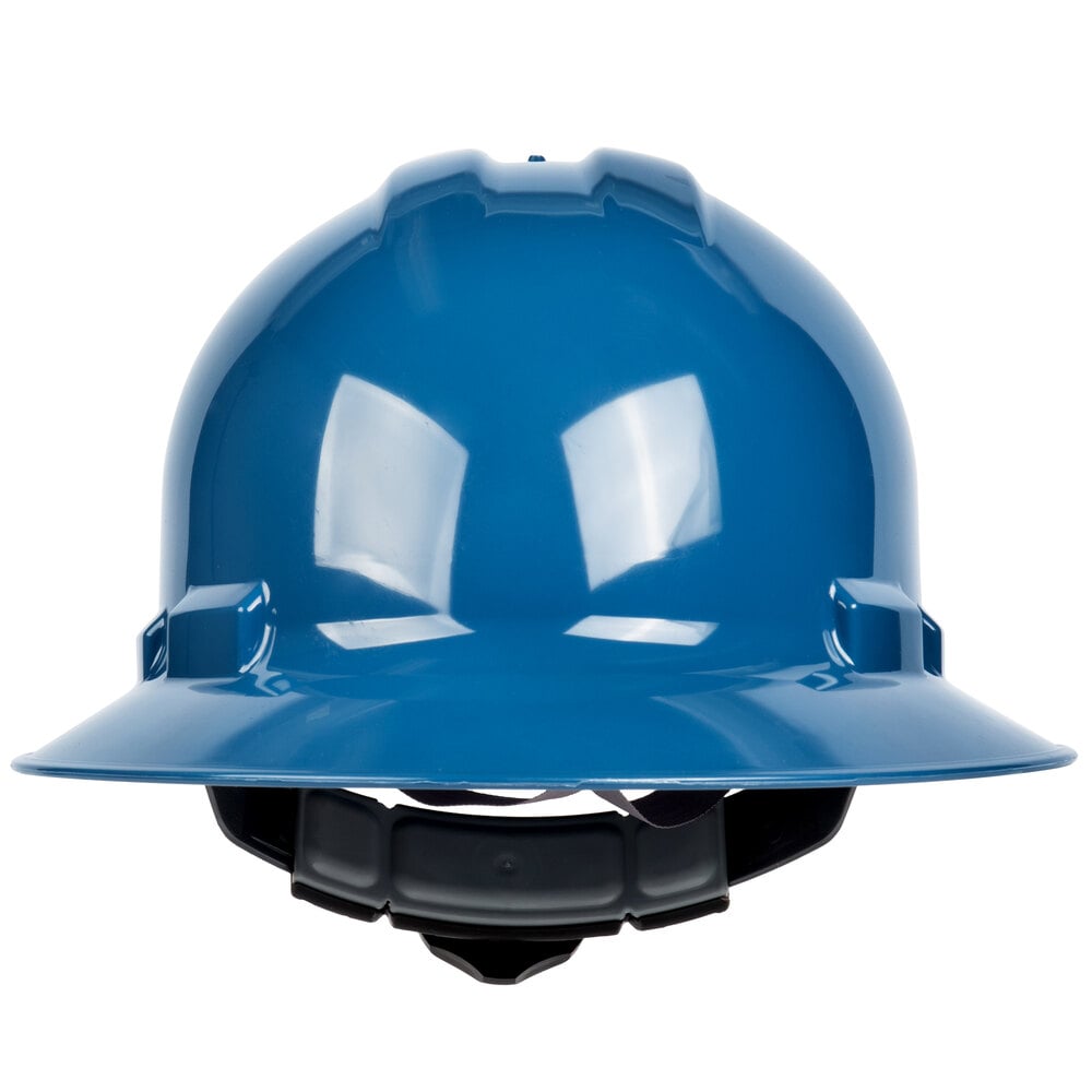 Duo Safety Blue Full-brim Style Hard Hat With 4-point Ratchet Suspension