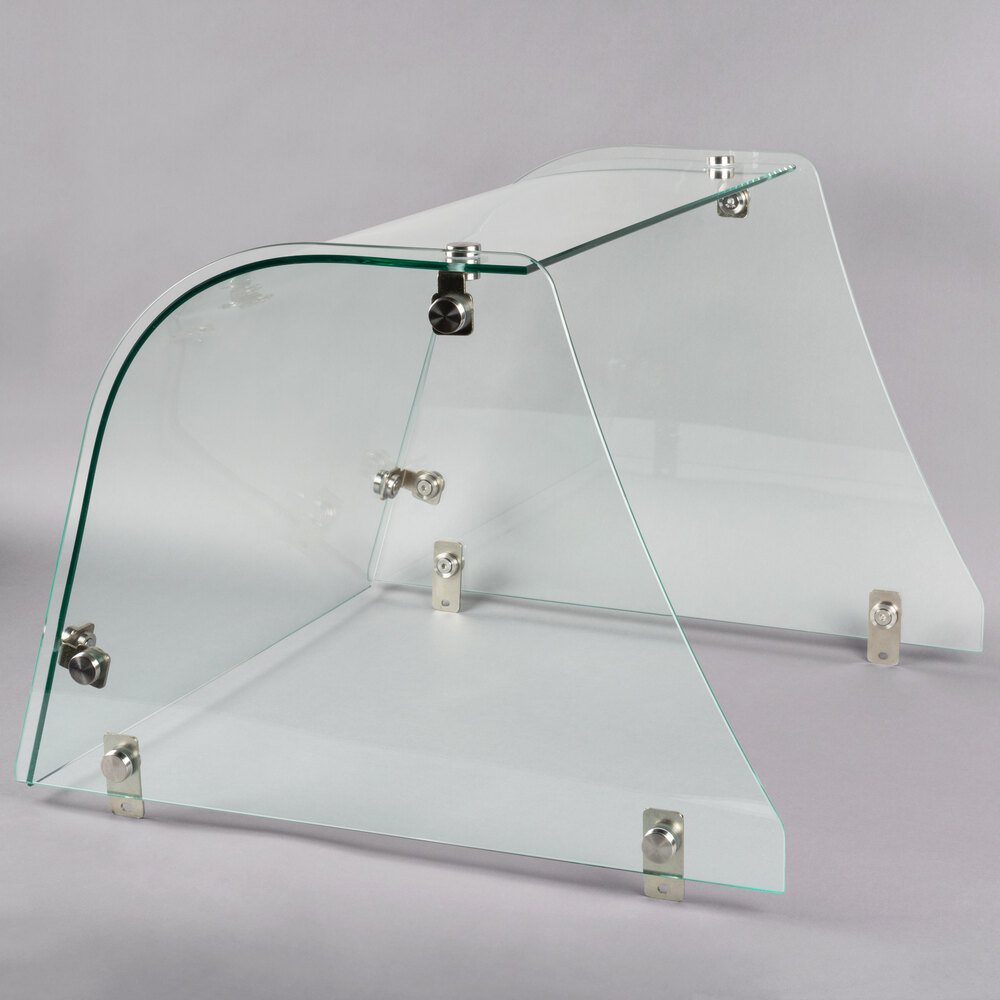 Avantco SNZGD4C Curved Glass Sneeze Guard 26"