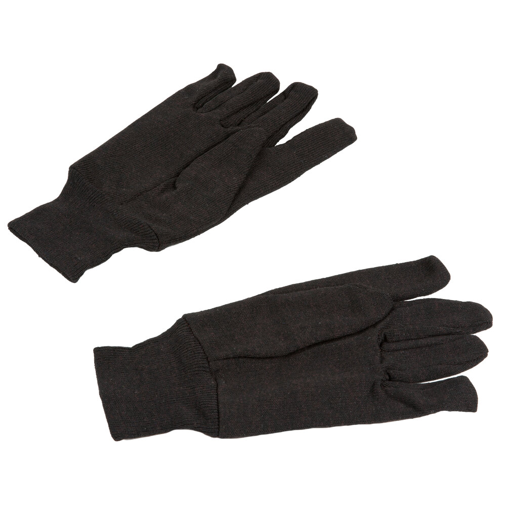 Men's Heavy Weight Brown Polyester / Cotton Jersey Gloves Large