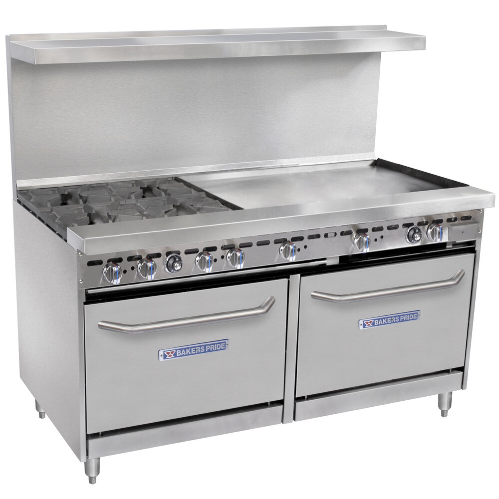 Bakers Pride Restaurant Series 60BP4BG36S26 Natural Gas 4 Burner