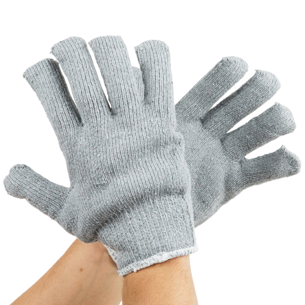 LoopIn Gray 14Ounce Cotton Work Gloves Large Pair 12/Pack