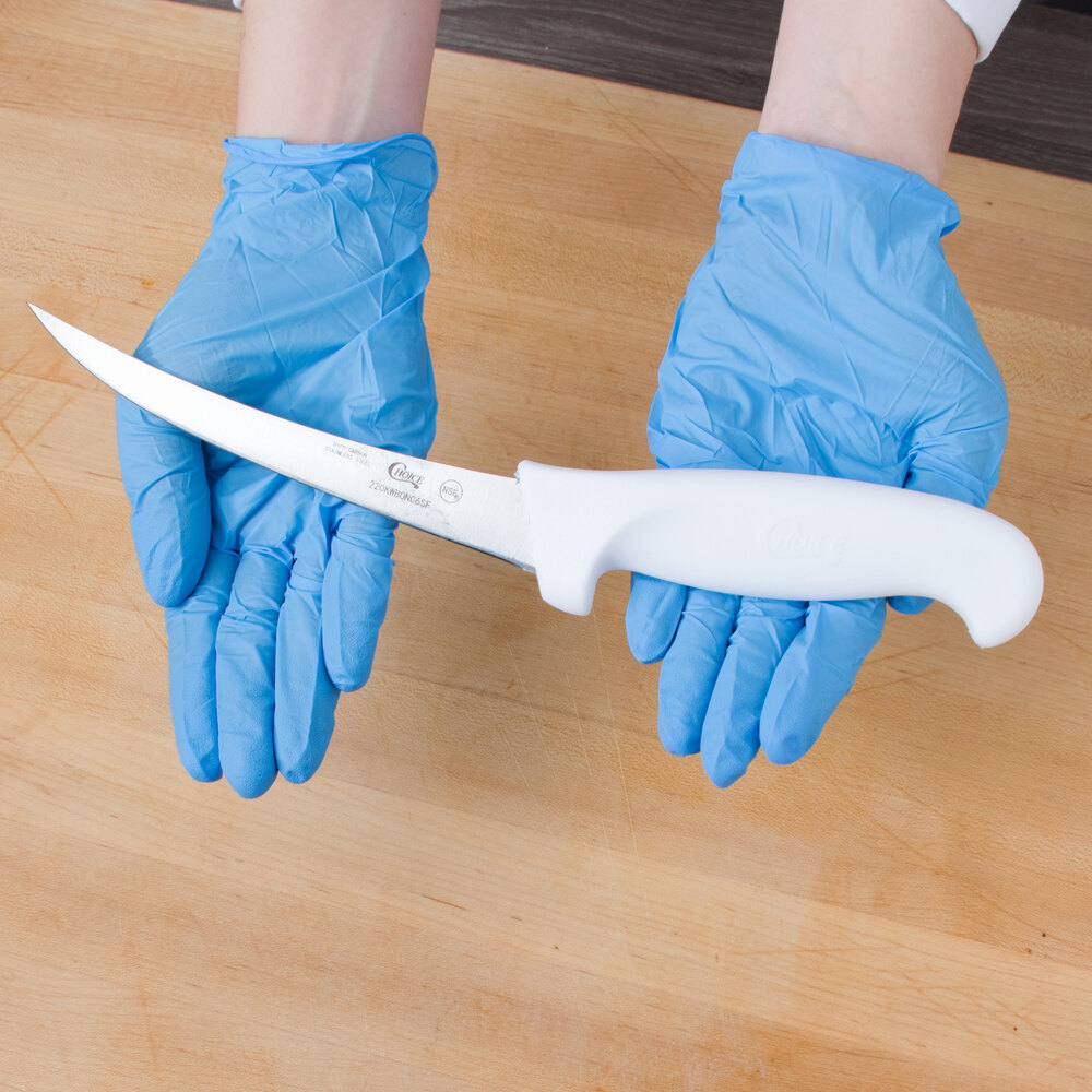 Boning Knife Choice 6" White Curved Stiff Boning Knife
