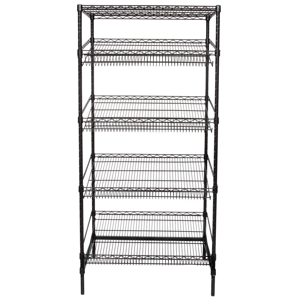 Black Epoxy Wire Shelving Regency