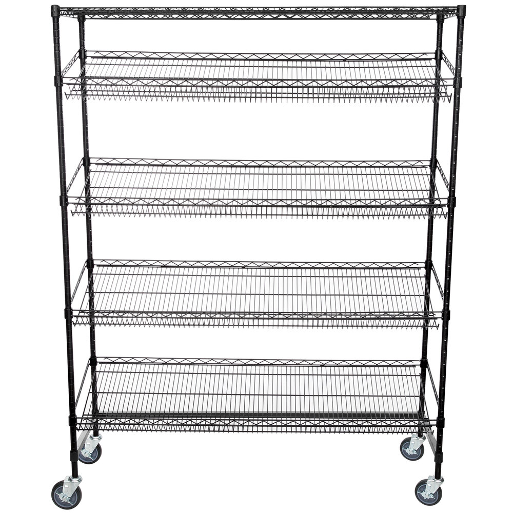Black Epoxy Wire Shelving Regency