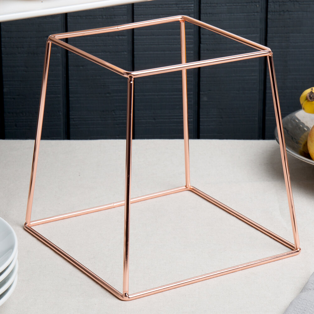 Choice 9" Square Rose Gold Metal Display Stand