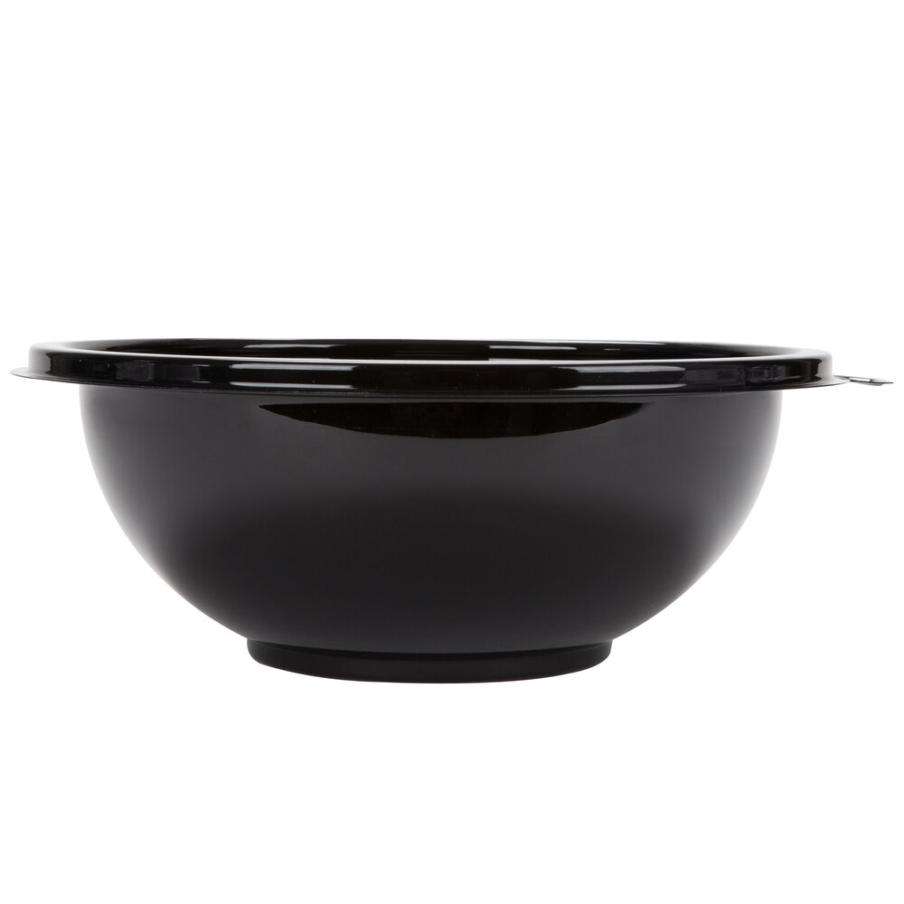Fineline 5048BK Super Bowl 48 oz. Black PET Plastic Bowl 50/Case