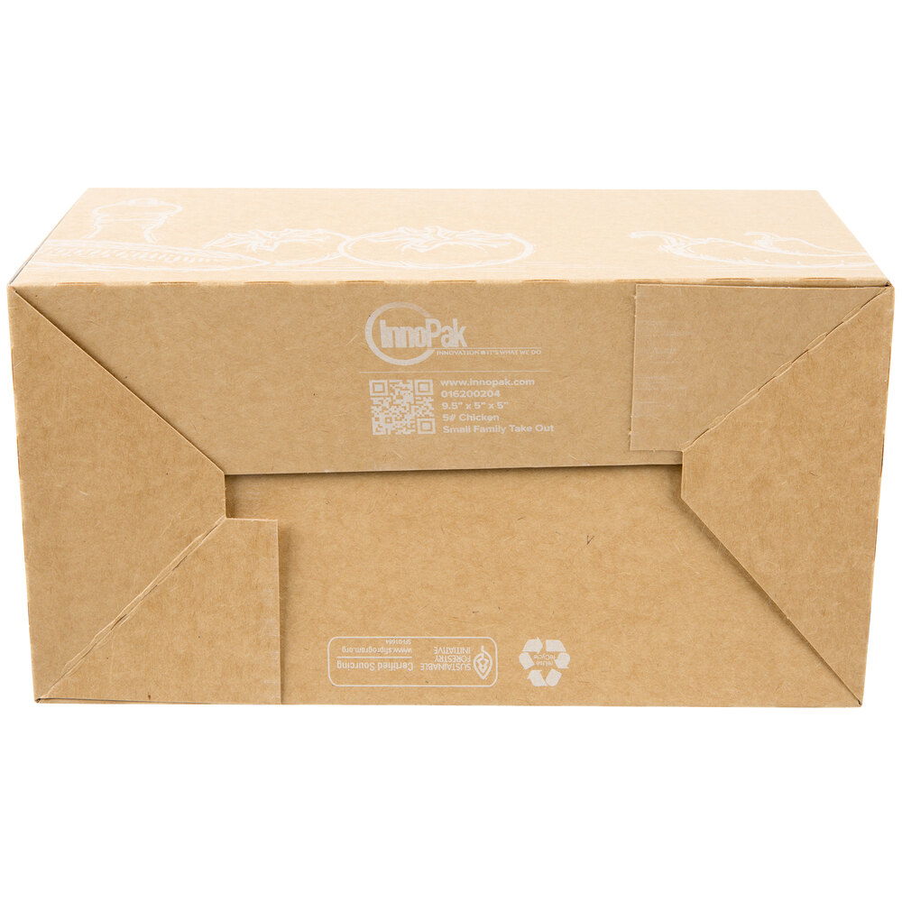 9 1/2" x 5" x 5" Barn Take Out Lunch Box / Chicken Box with Fresh Print