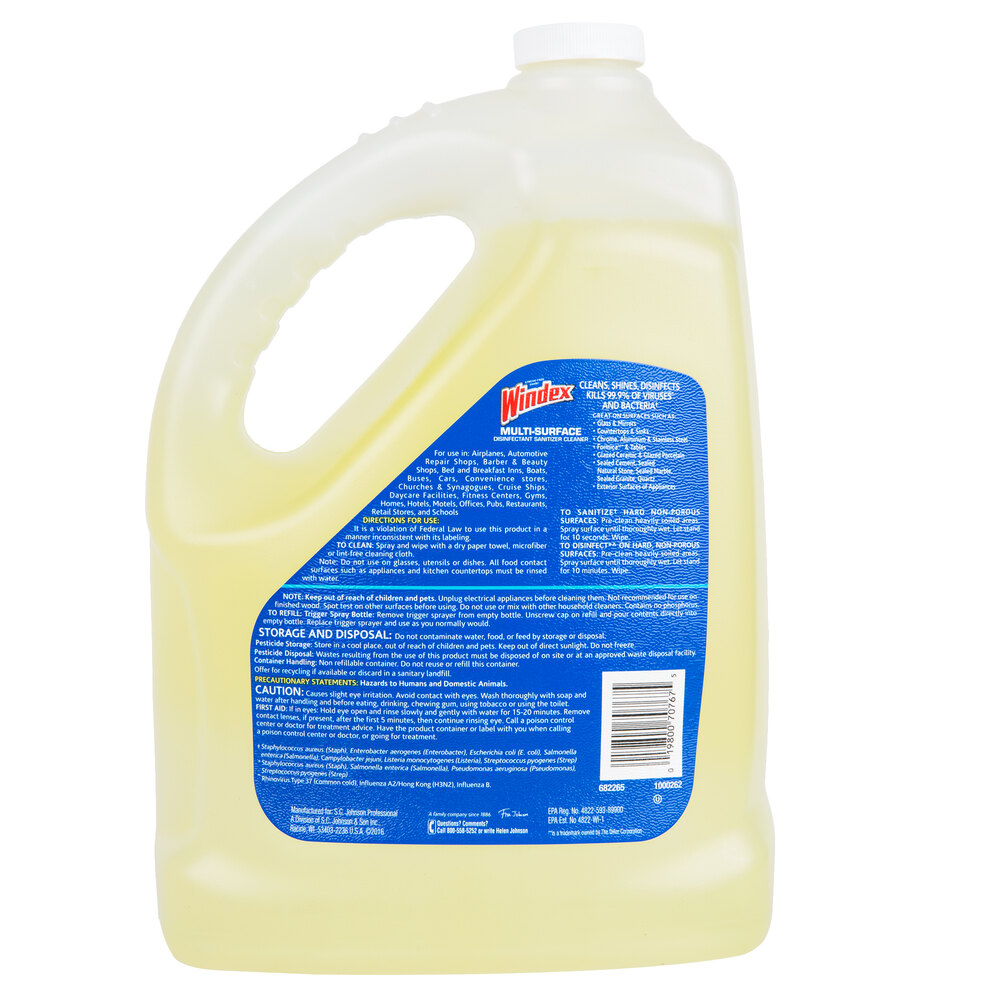 SC Johnson Windex® 682265 1 Gallon MultiSurface Disinfectant / Sanitizer