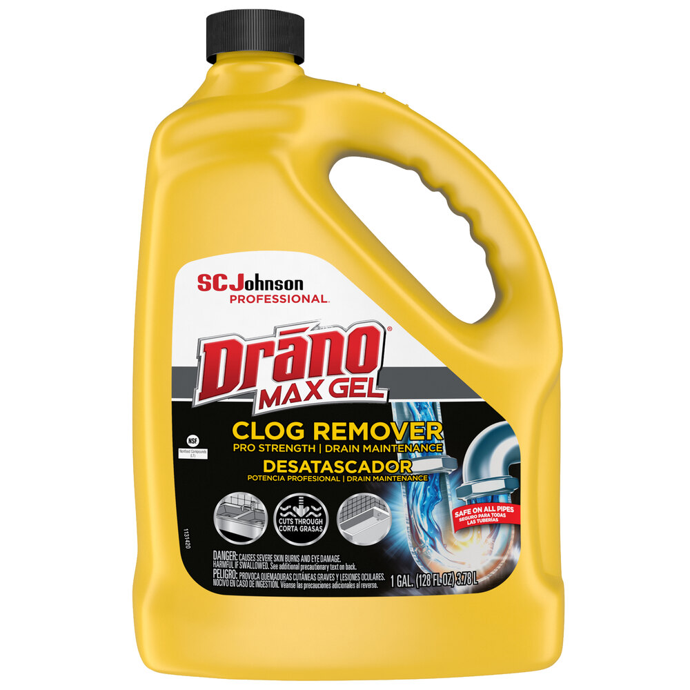 SC Johnson Drano® 696642 1 Gallon Max Gel Clog Remover 4/Case