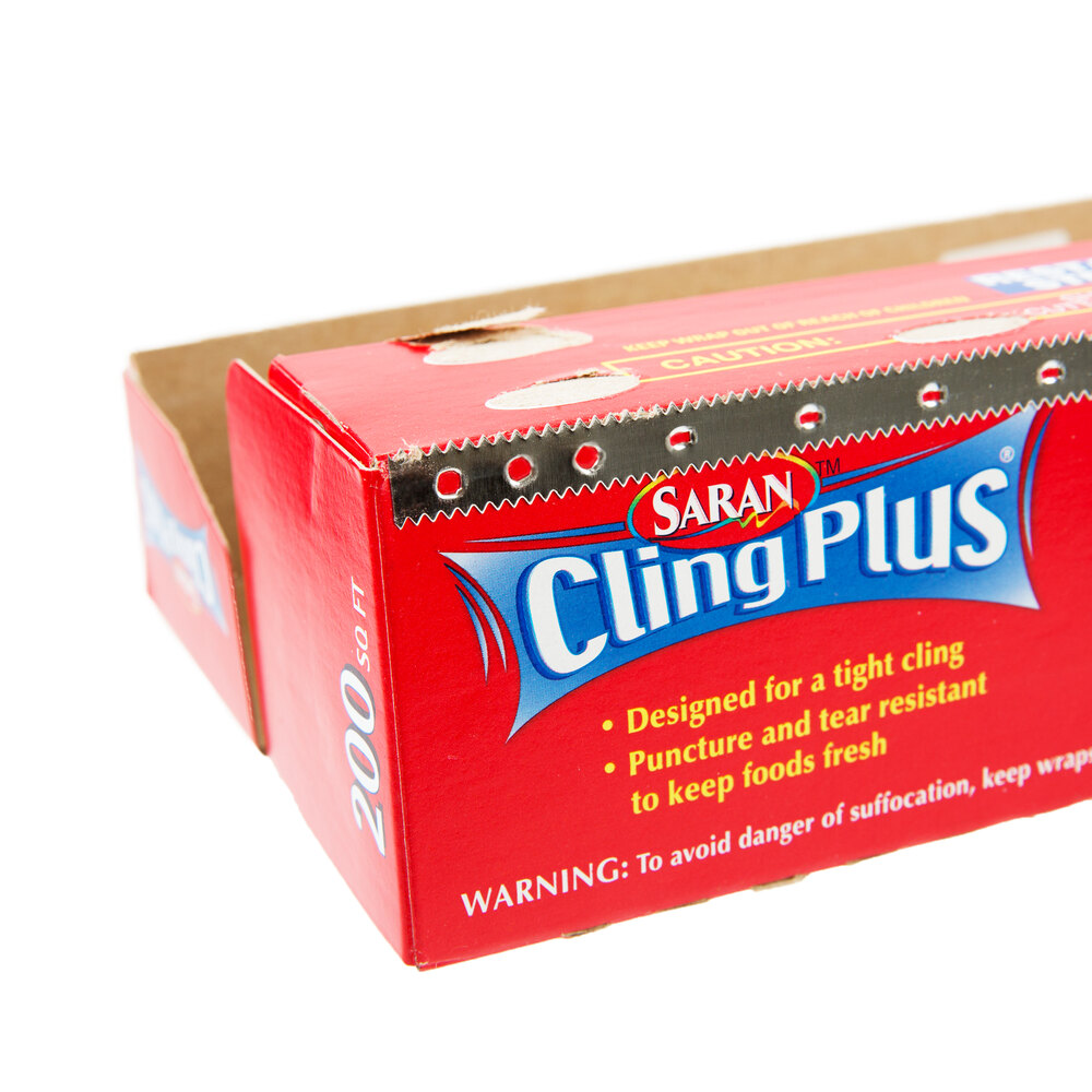 SC Johnson Saran™ 073681 Cling Plus 200 Sq. Ft. Plastic Wrap 12/Case