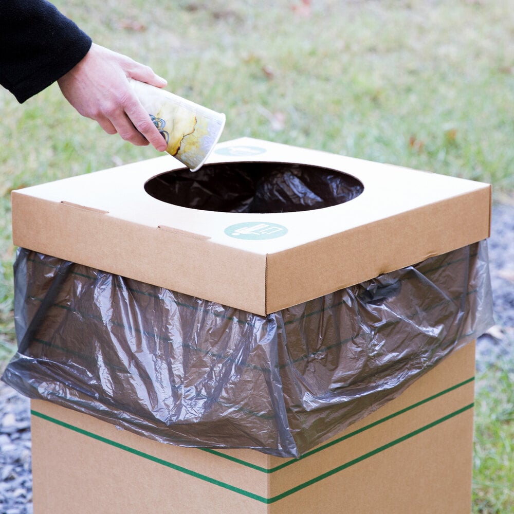 Lavex Janitorial Kraft Corrugated Cardboard Trash and Recycling