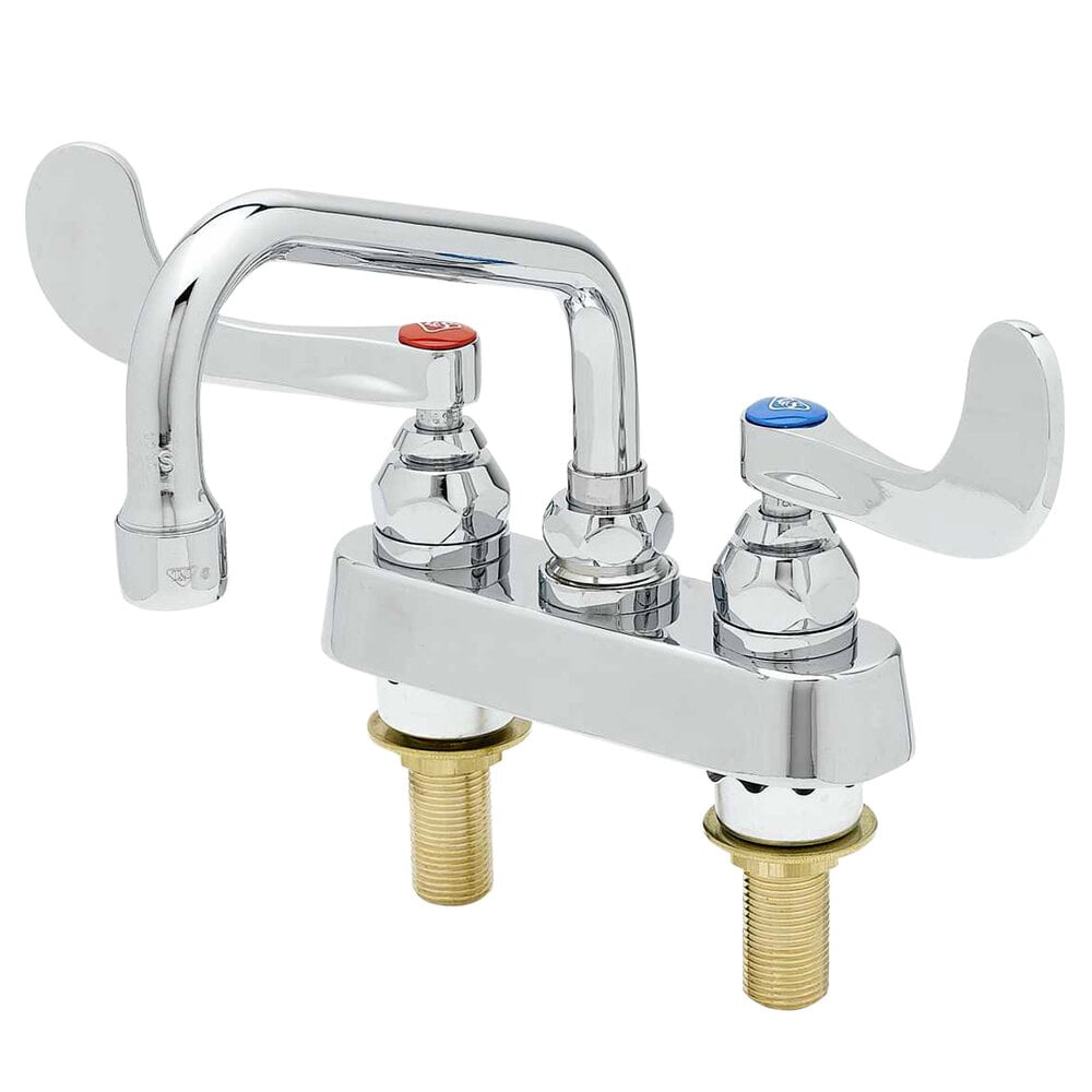 T&s B-1110-xs-wh4 Deck Mounted Workboard Faucet With 4