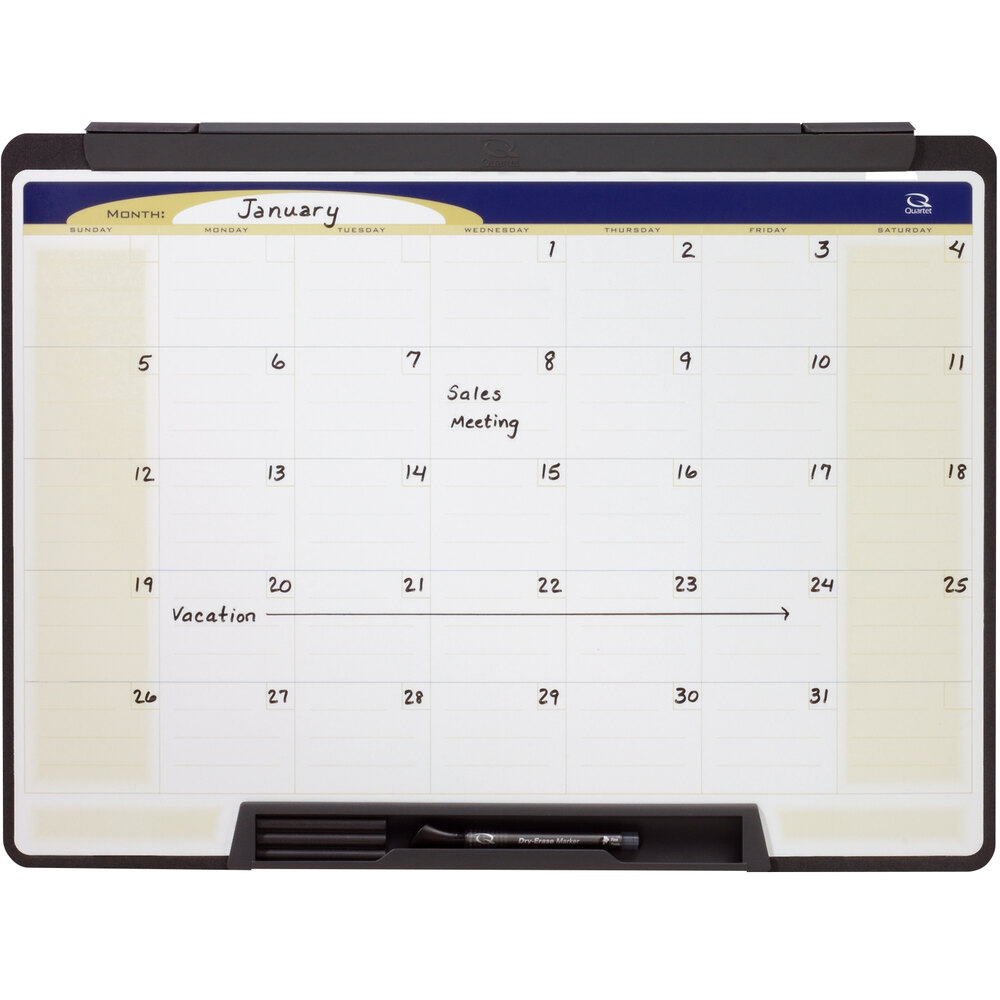 Quartet MMC25 Motion 18" x 24" Portable Monthly Calendar Whiteboard