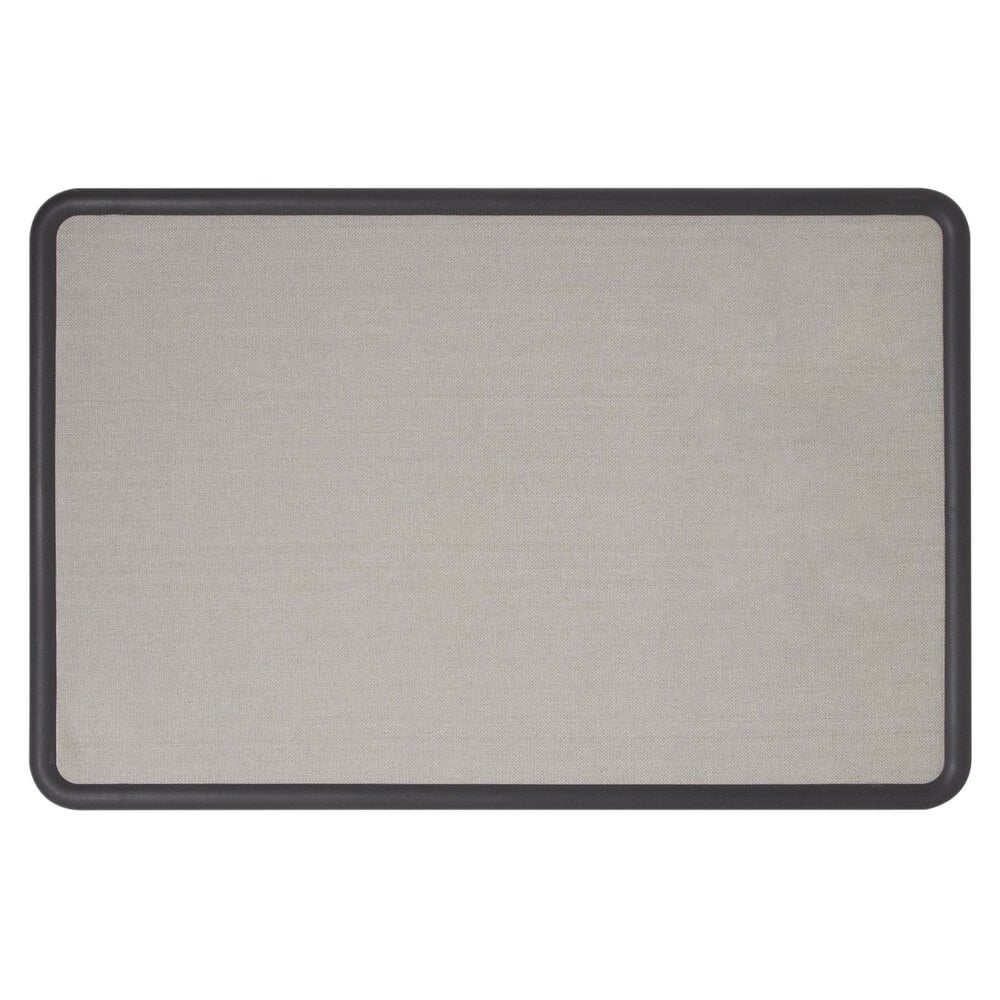 Quartet 7694G Contour 36" x 48" Gray Fabric Bulletin Board with Black