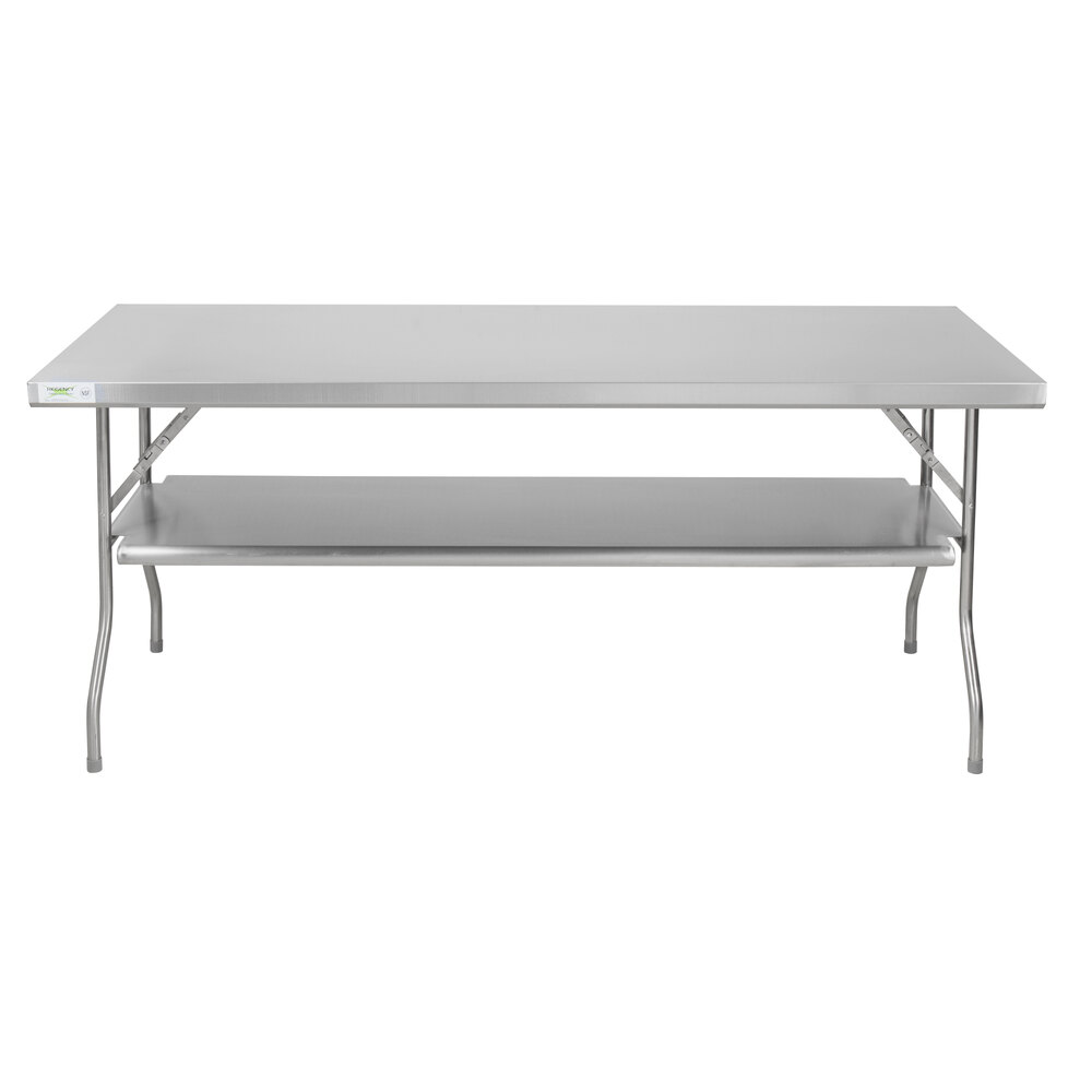 Regency 30" x 72" 18Gauge Stainless Steel Folding Work Table with