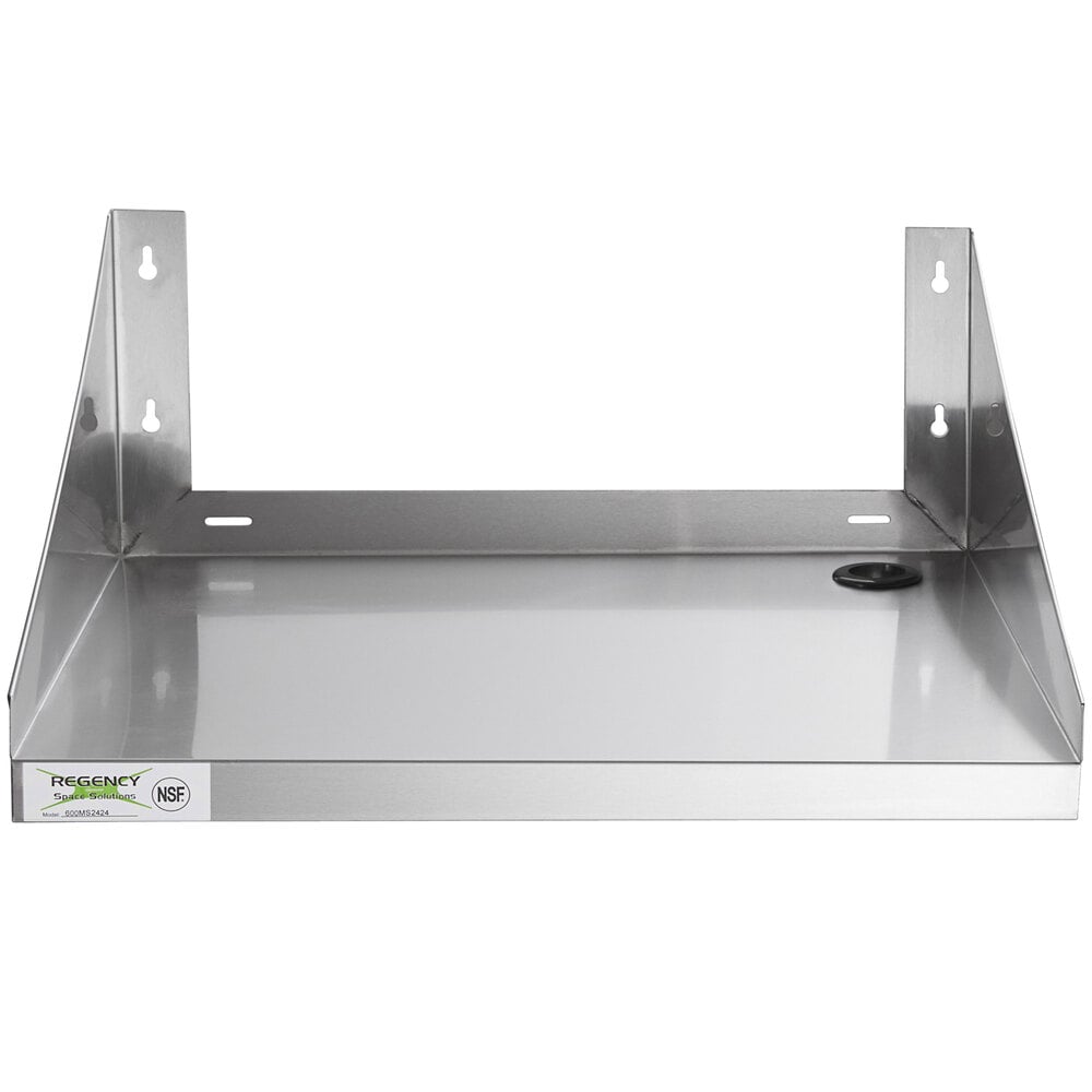 Regency 24 X 24 Stainless Steel Microwave Shelf   2112947 