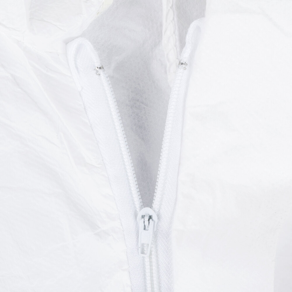 White Disposable Microporous Coveralls with Hood - XL