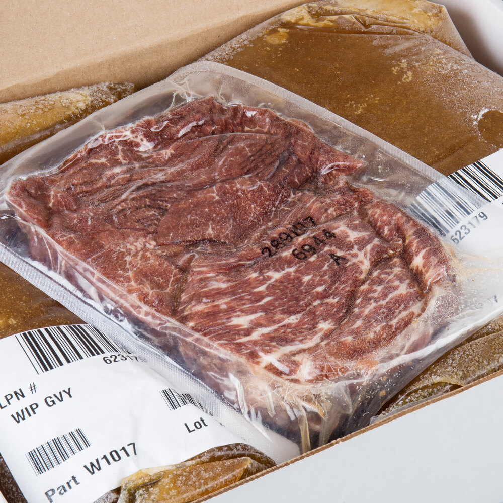 Fontanini 3 Lb. Oven Roasted Sliced Italian Beef with Gravy 4/Case