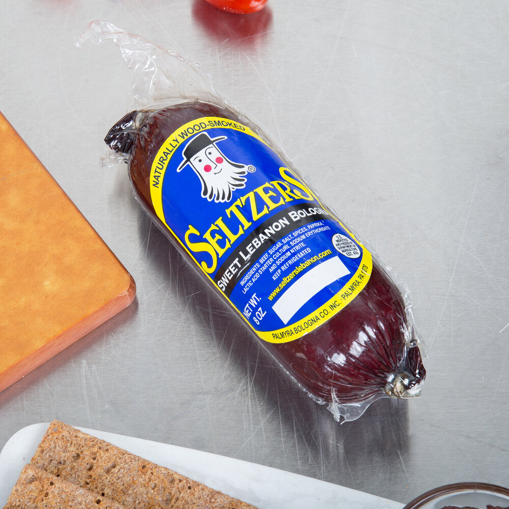 Seltzer's Lebanon Bologna 8 oz. Sweet Bologna Chub 15/Case